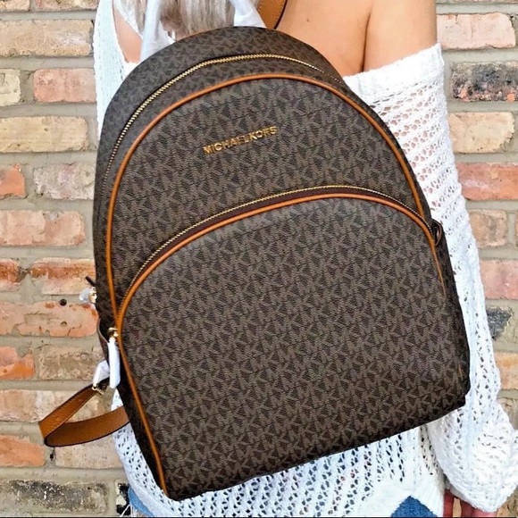 Michael Kors Handbags - Michael Kors Abbey Large Backpack Brown leather
